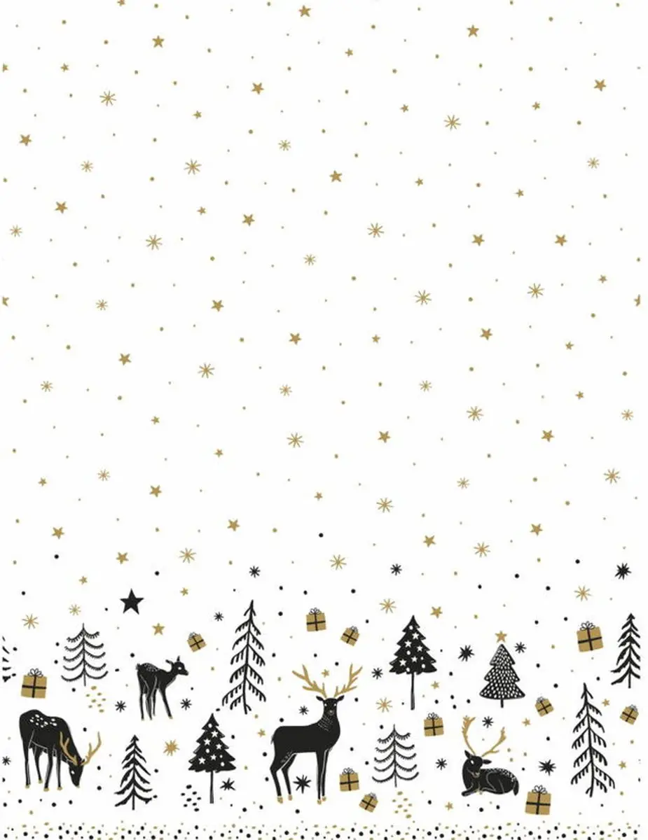 Duni Kerst Tafellaken Papier Rendieren 138x220cm
