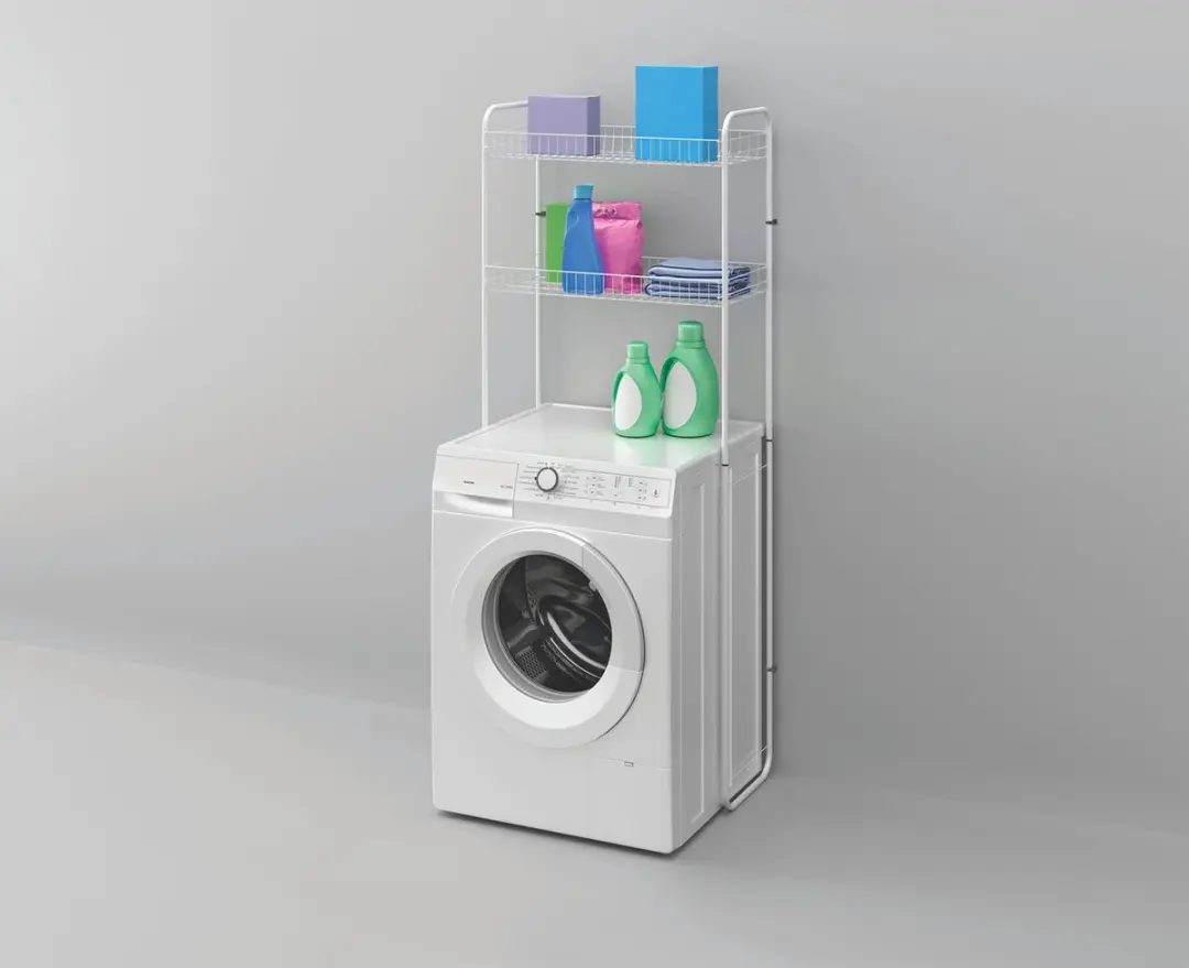 Metaltex Sky Wasmachine Rek 64x31x159cm - Wit