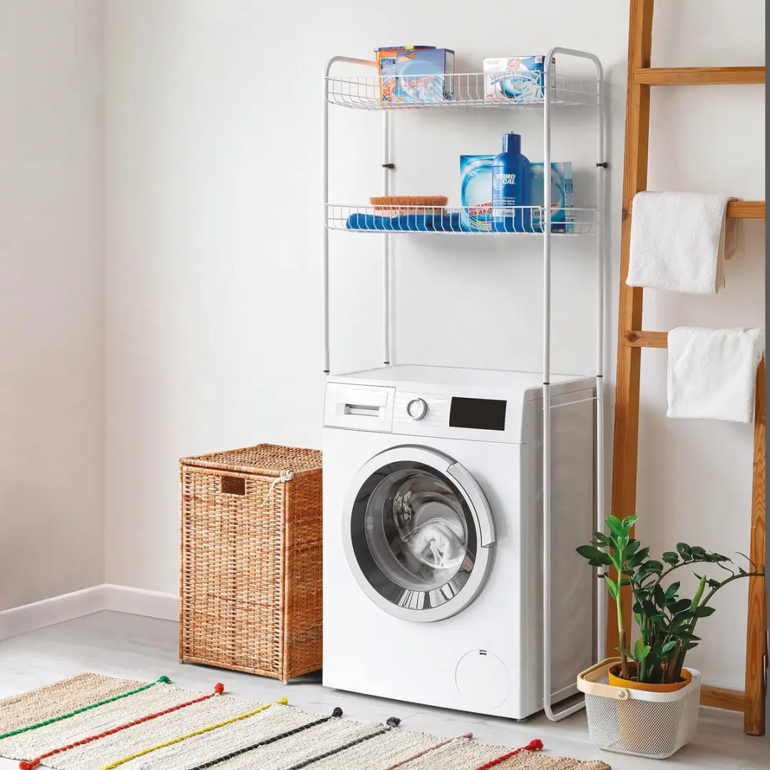 Metaltex Sky Wasmachine Rek 64x31x159cm - Wit
