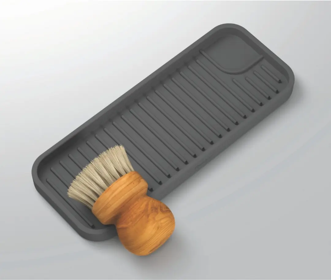 Metaltex TidyMat Afdruipmat Siliconen 23x9cm - Grijs