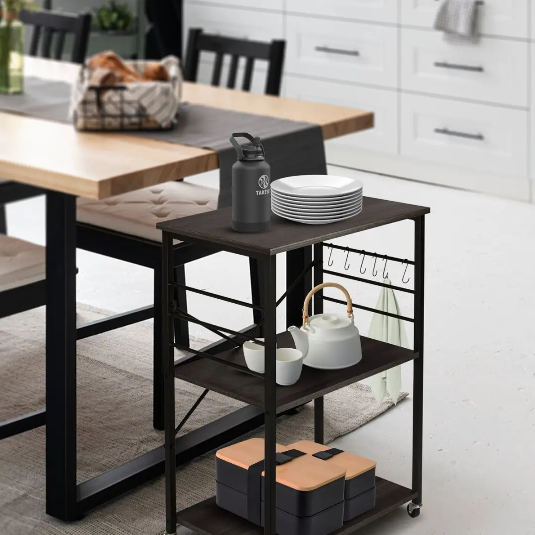 Erro Keukentrolley Serveerwagen 60x40x89cm - Zwart