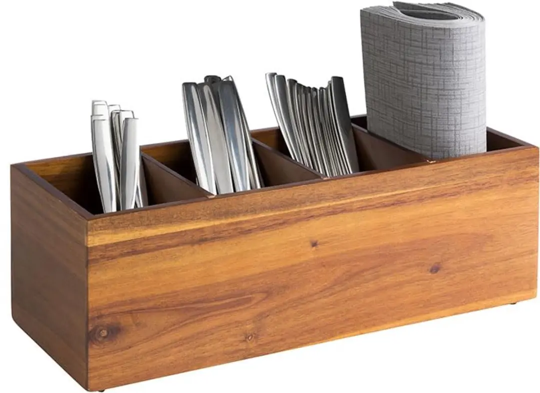 APS Woody Houten Opbergbox - 4 Vakken - 36x14x12,5cm - afbeelding 6 van 6