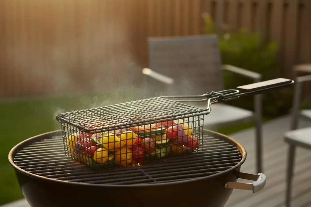 Cookinglife BBQ Grillmand Fire & Flavour - Zwart - 37x14x9cm