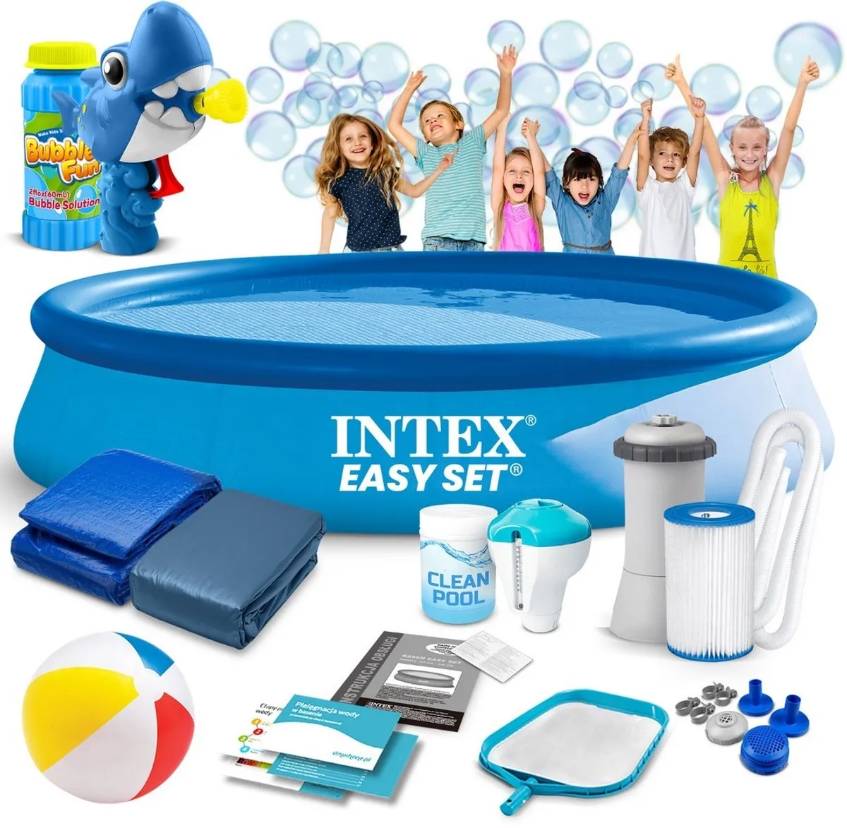 Intex Tuinuitbreidingszwembad 366x76cm 15-in-1 28132
