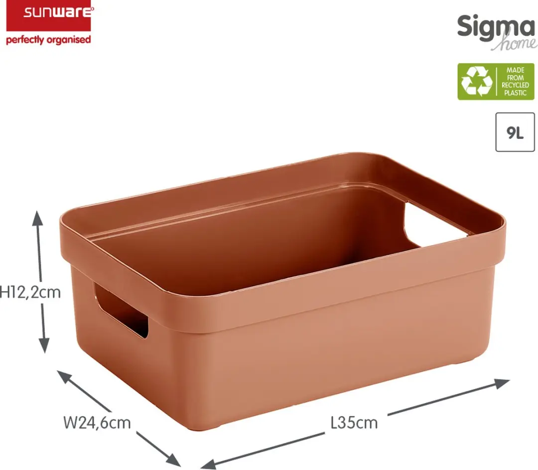 Sunware Sigma Home Opbergbox 9L - 35x24,6x12,2cm Terra