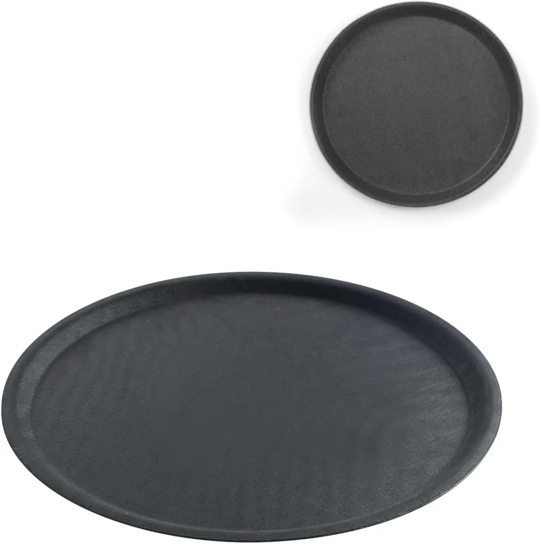 Hendi Rond Dienblad Glasvezel Versterkt Ø46cm - Zwart - afbeelding 6 van 6