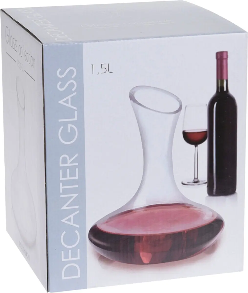 Excellent Houseware Valetti Wijn Decanteerkan 1.5L - Glas
