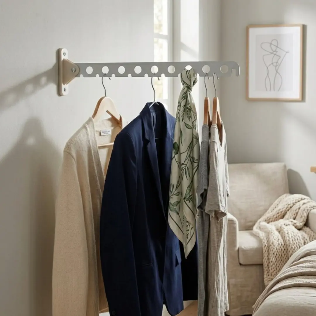Bellatio Design Kledinghaak inklapbaar 2 Stuks - Wit