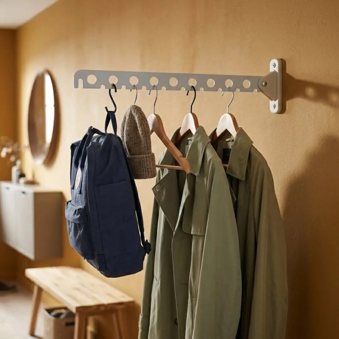 Bellatio Design Kledinghaak inklapbaar 2 Stuks - Wit