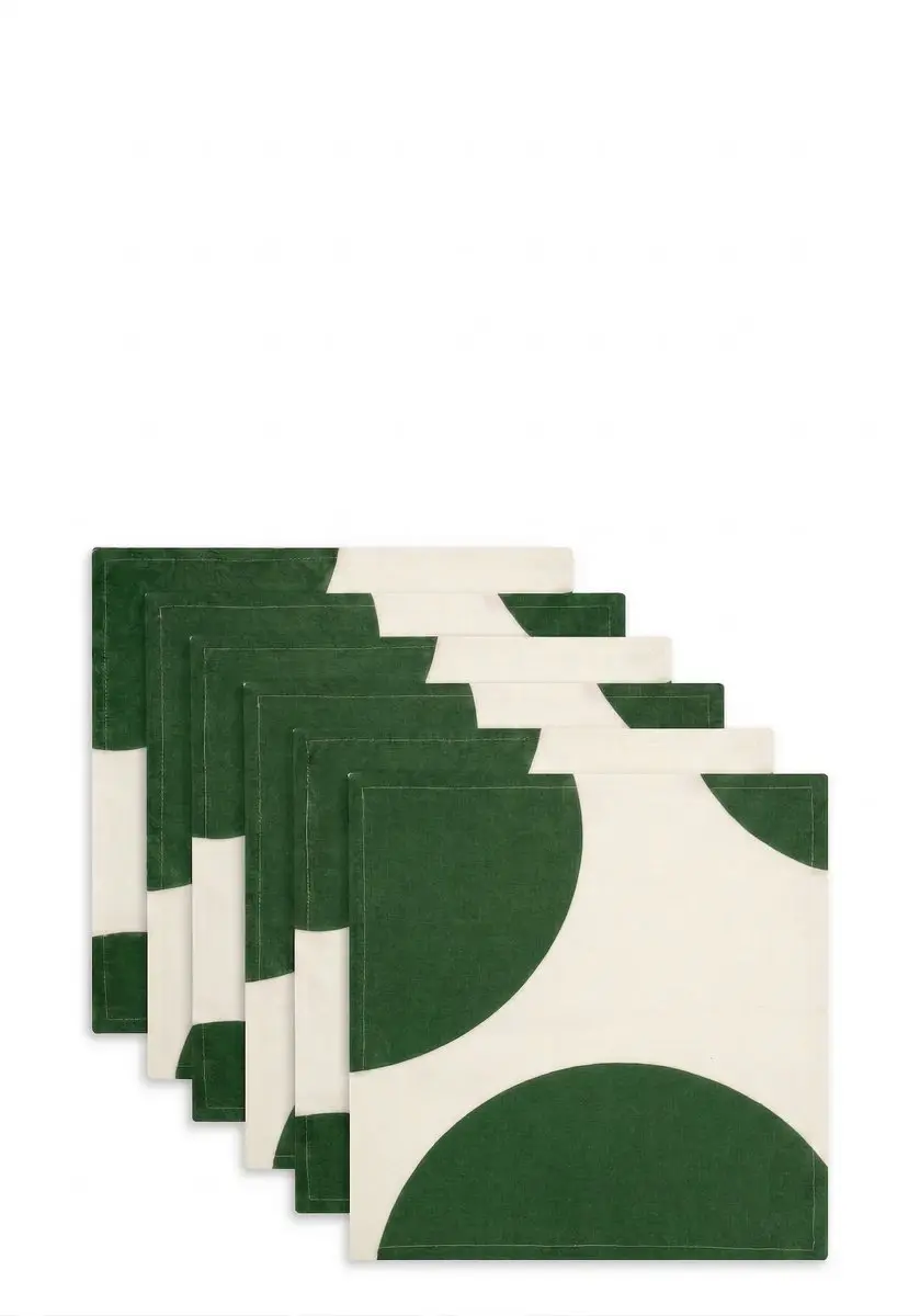 vtwonen Groene Katoenen Servetten 40x40cm - Set van 4