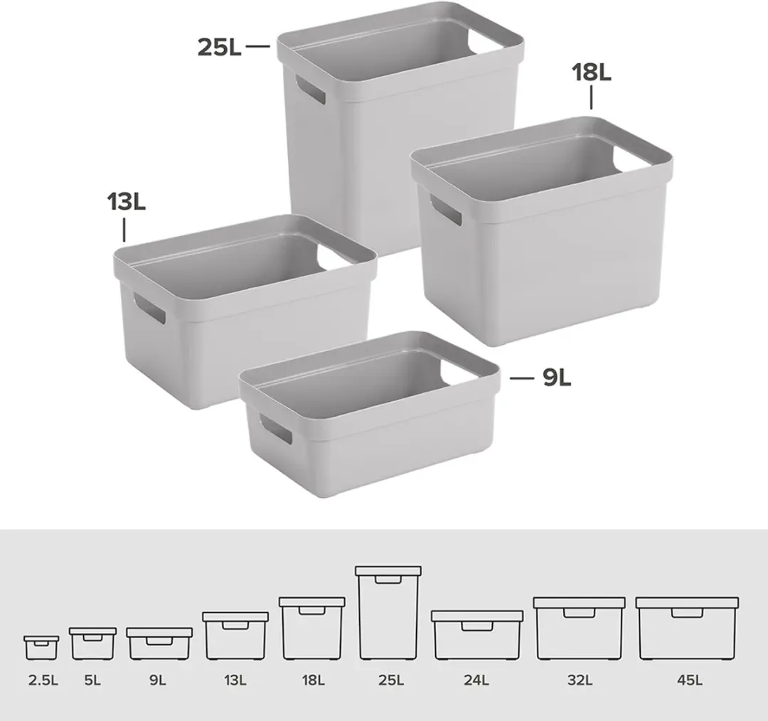 Sunware Sigma Home Opbergbox 13L - Grijs - afbeelding 6 van 6