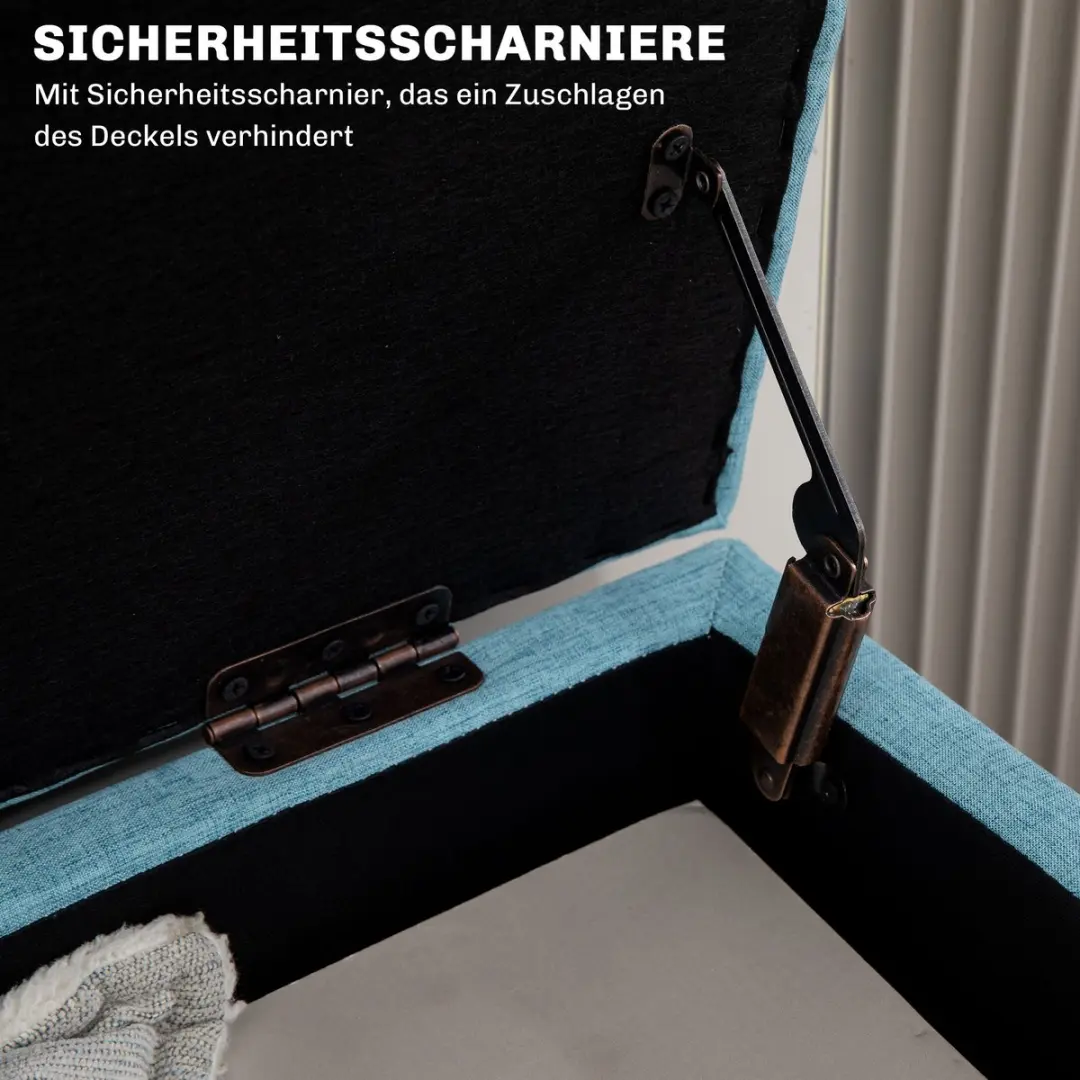 Homcom Sitzbank - 110x39x45cm - Blauw