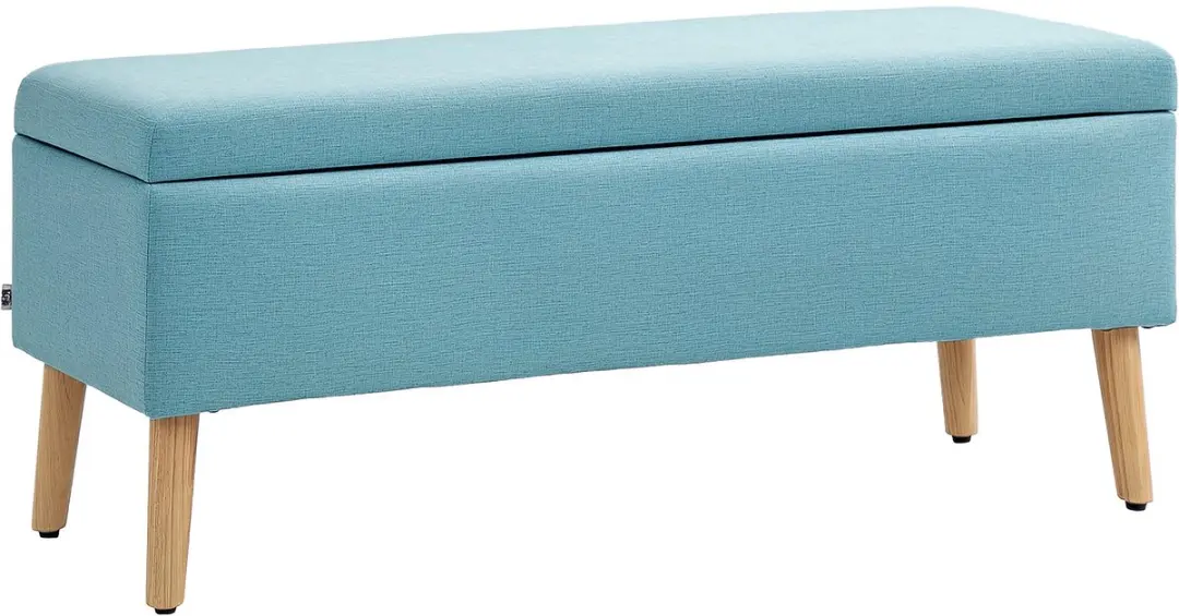 Homcom Sitzbank - 110x39x45cm - Blauw