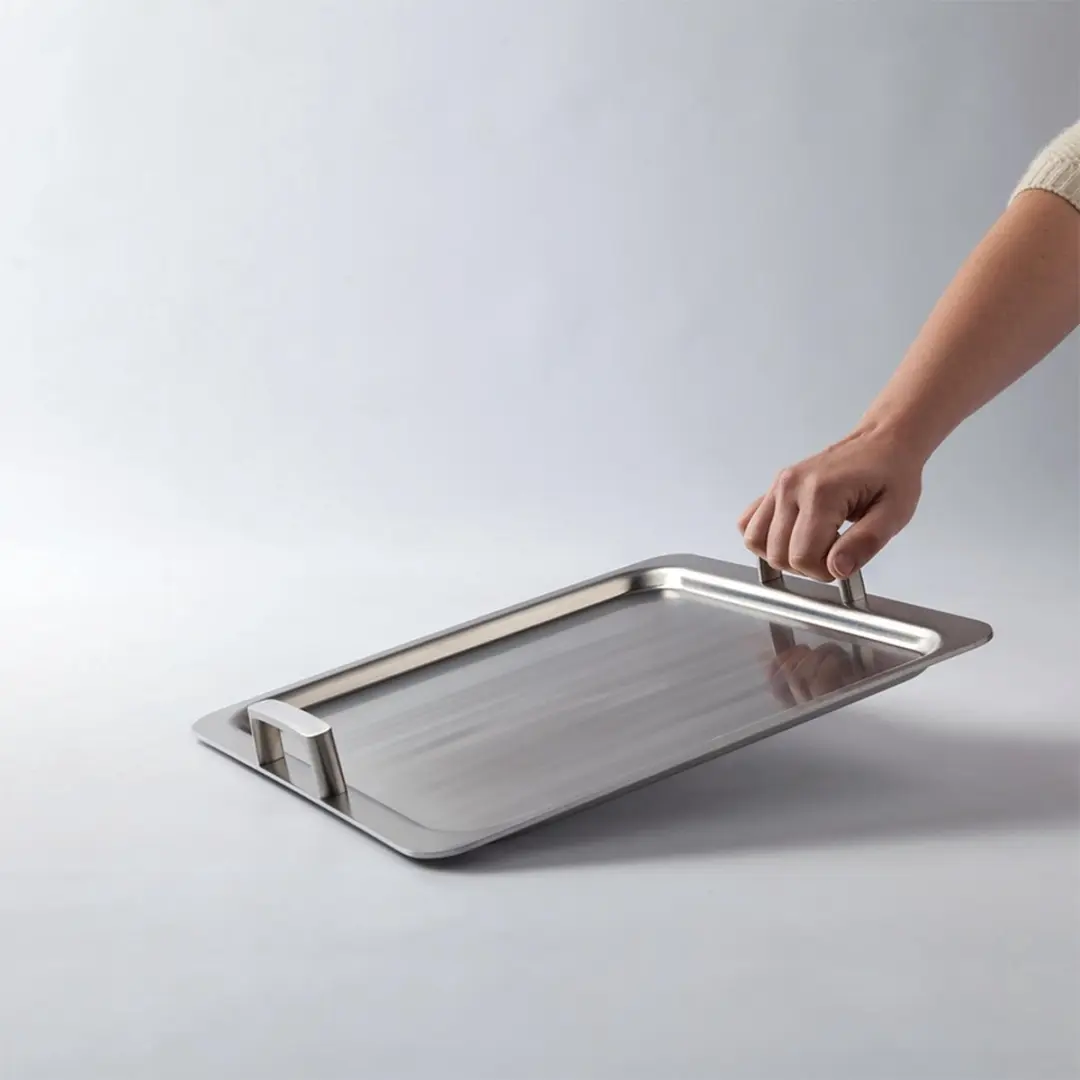 BergHOFF Ron Teppanyaki Plaat 35x32cm - 5-ply - Zilver