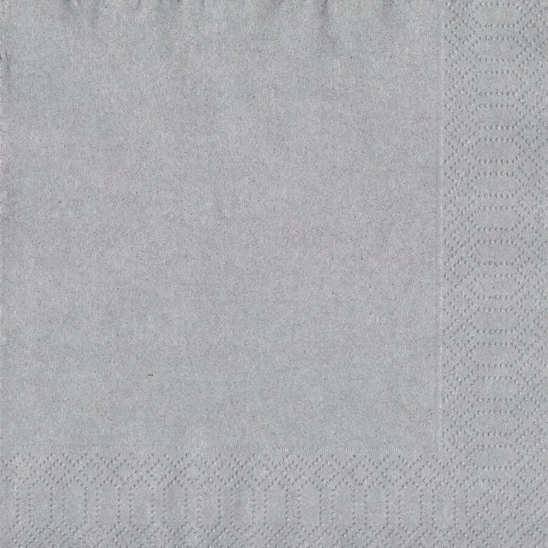 Duni Zilveren Servetten 33x33cm
