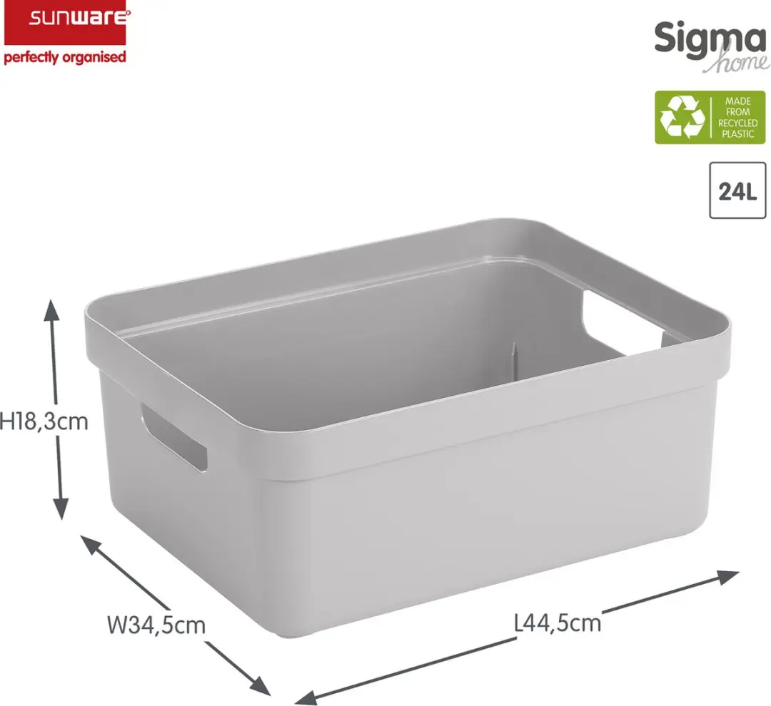 Sunware Sigma Home Opbergbox 24L - Set van 2