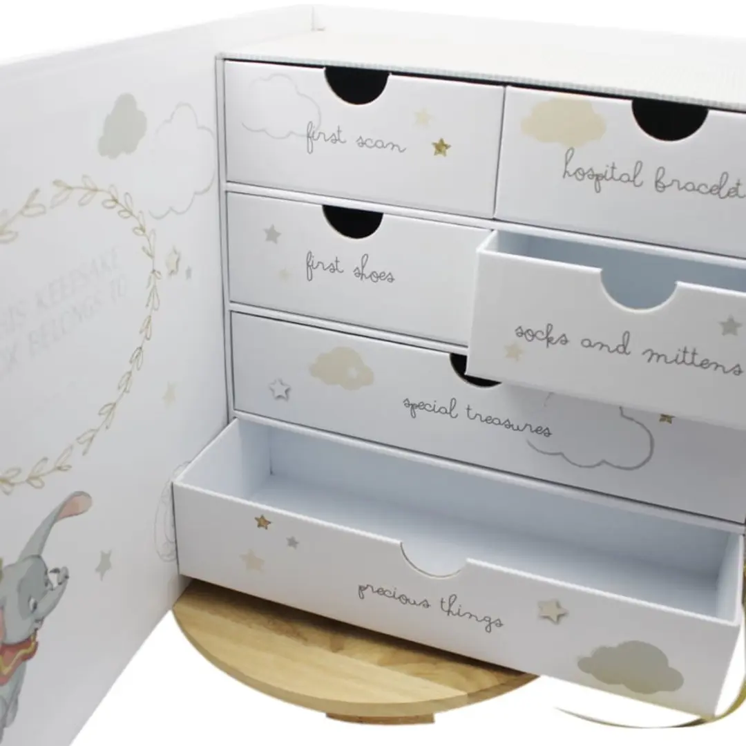 Disney Dumbo Herinneringenbox - 6 Vakken - Wit