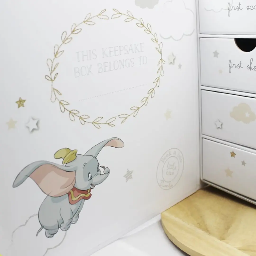 Disney Dumbo Herinneringenbox - 6 Vakken - Wit