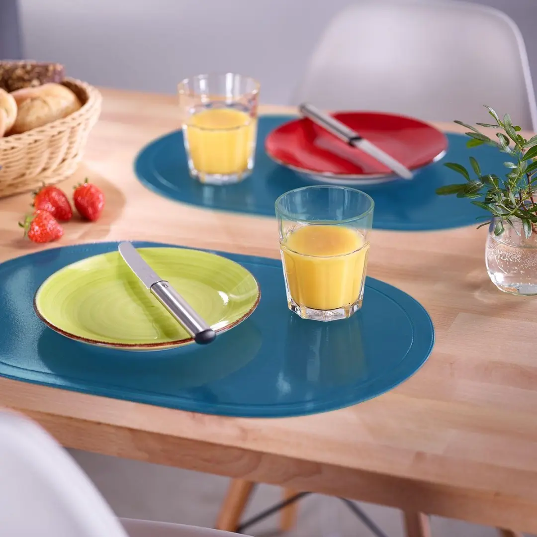 Westmark Saleen Placemats 45,5x29cm - 4 Stuks - Blauw/Lichtblauw