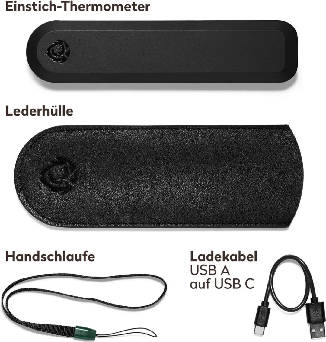 Burnhard Insteekthermometer Deluxe - 180° Draaibaar LED-Display -50°C tot 300°C