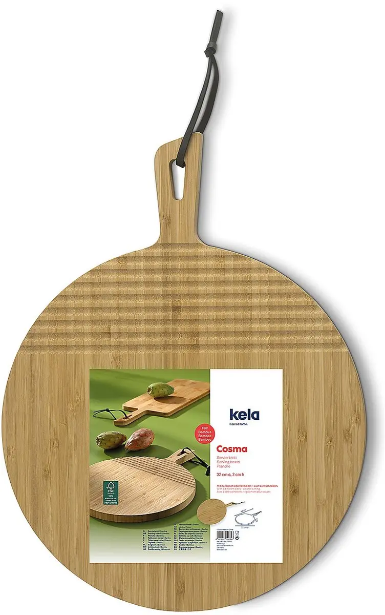 Kela Cosma Serveerplank Bamboe Ø32cm - Bruin
