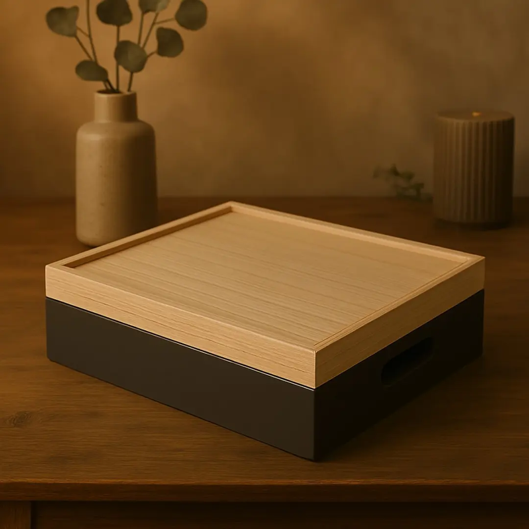 Gusta Opbergbox met Dienblad 42x32x12cm - Goud