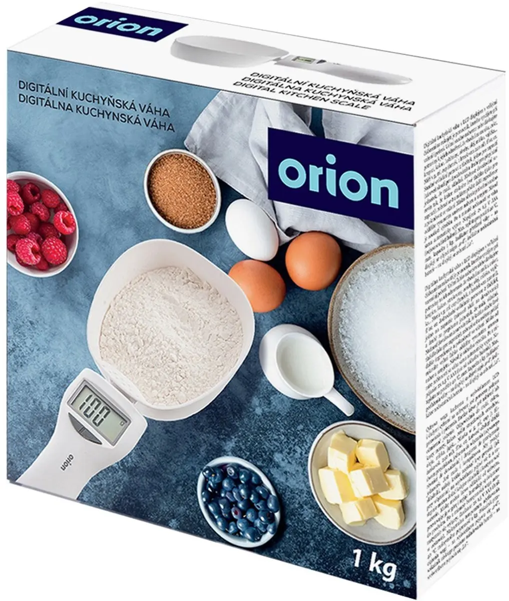 Orion Analoge Keukenweegschaal 1kg - LCD - Wit