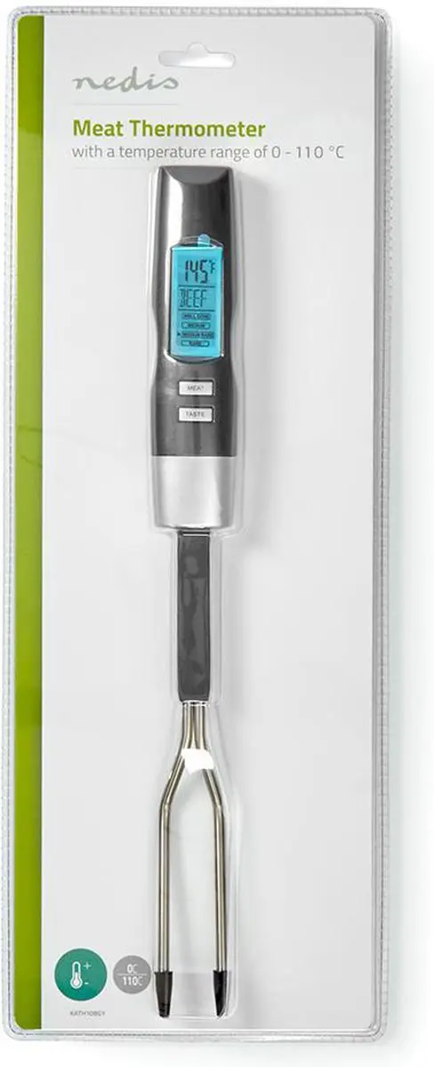 Nedis Vleesthermometer - 0-110°C - Zilver/Zwart - afbeelding 6 van 6