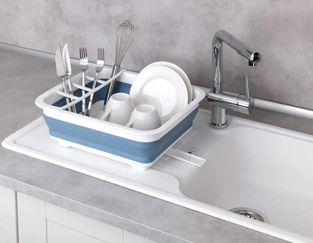Wenko Afdruiprek 31x36,5cm - Blauw/Wit