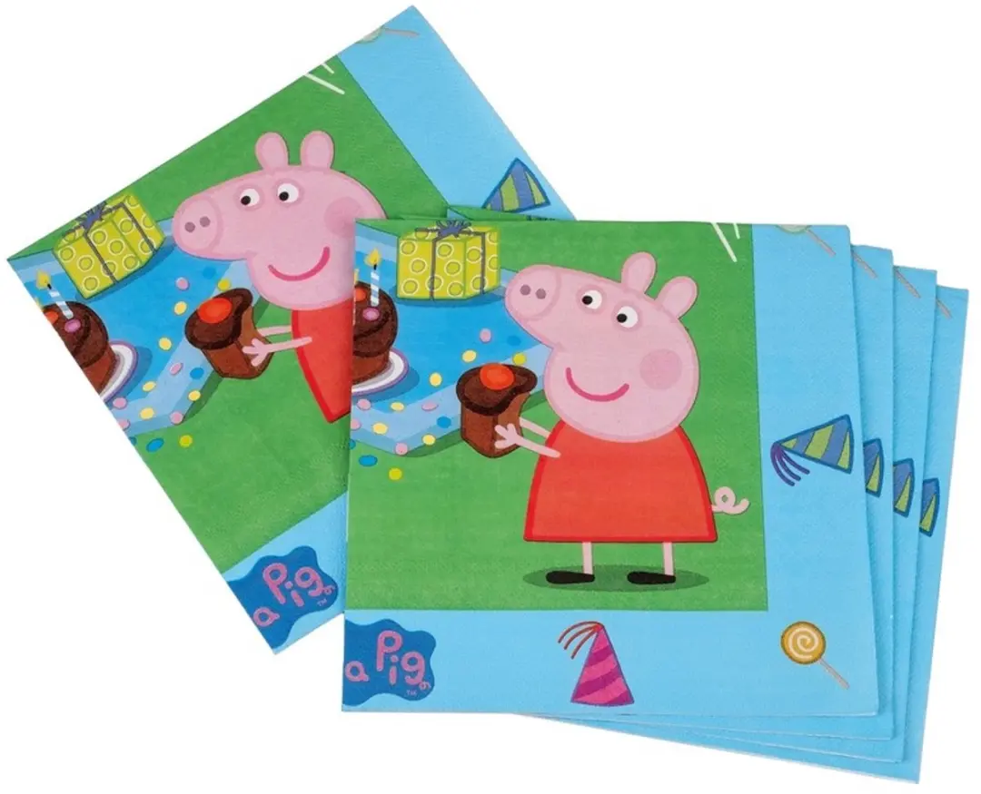 Peppa Pig Themafeest Servetten