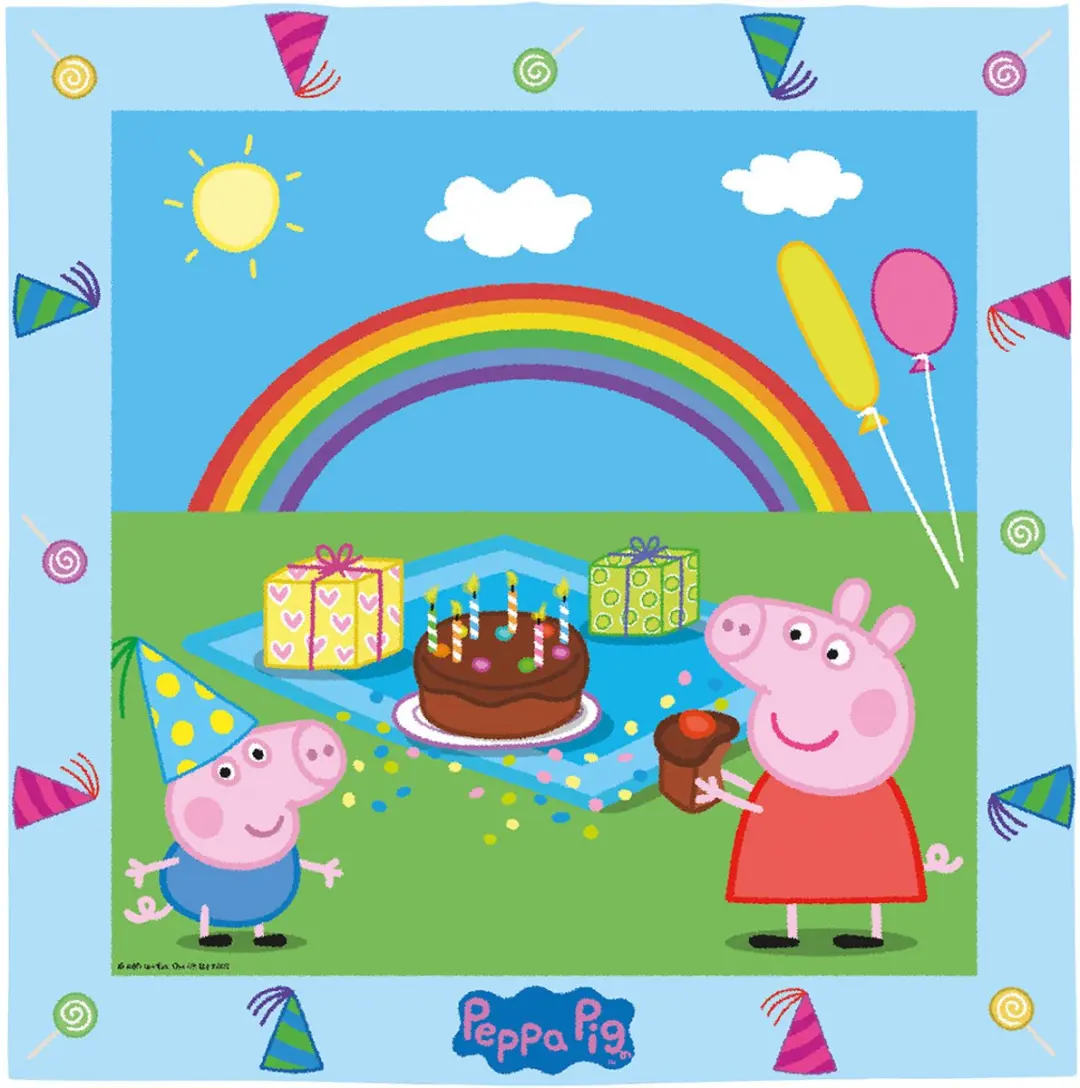 Peppa Pig Themafeest Servetten - 20 Stuks 33x33cm - 3-laags