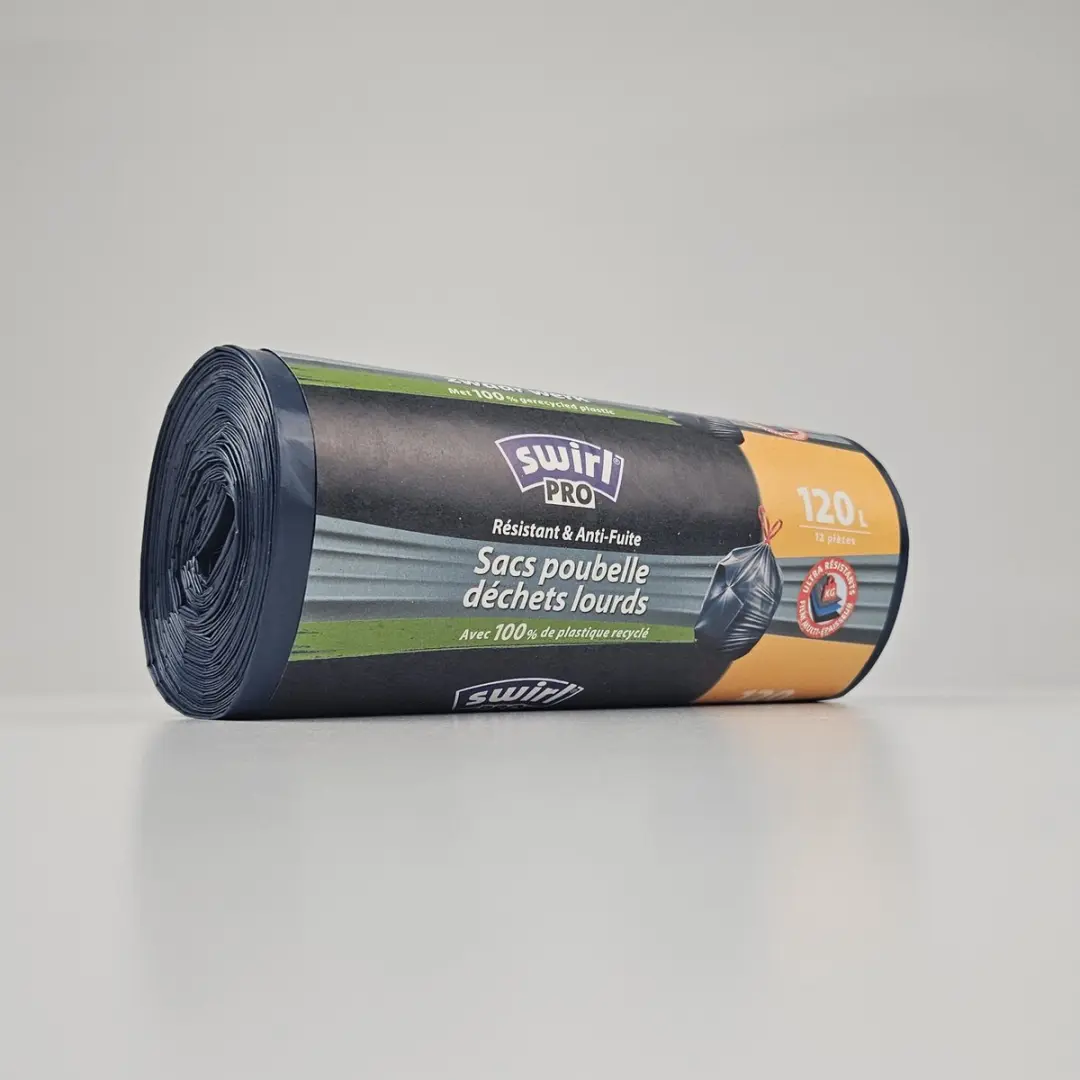 Swirl Vuilniszakken Pro Extra Stevig 120L - 96 Stuks - Zwart