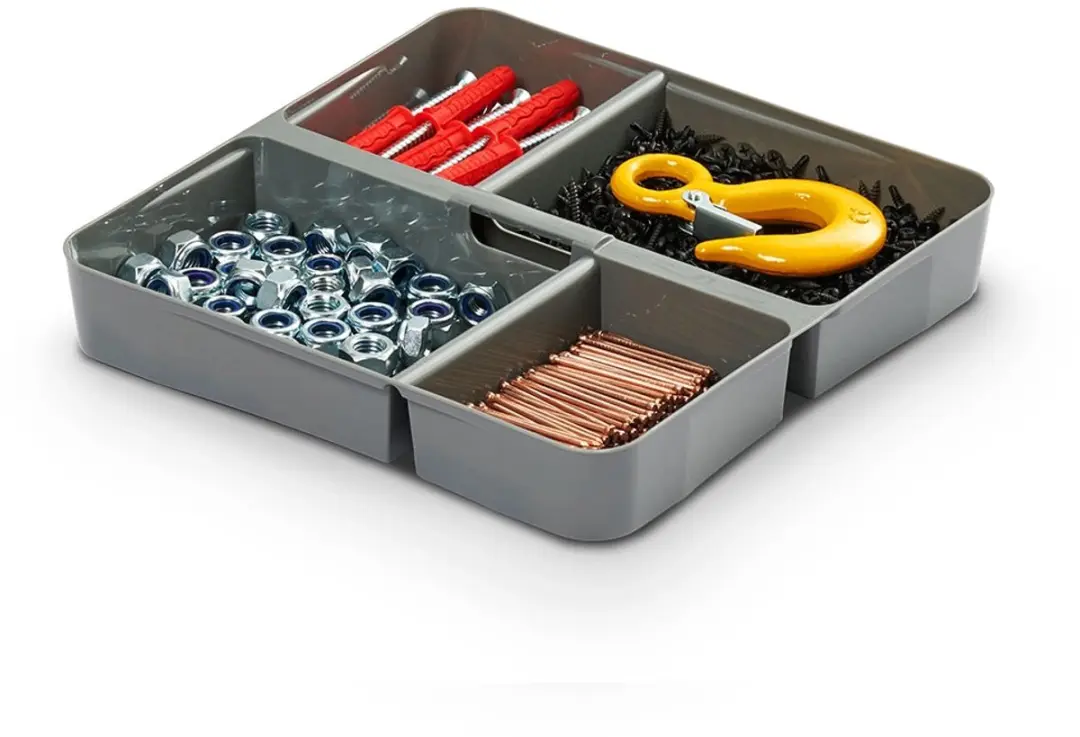 Orplast Opbergbox Sorteerbak 9L - 5 Vakken - Transparant