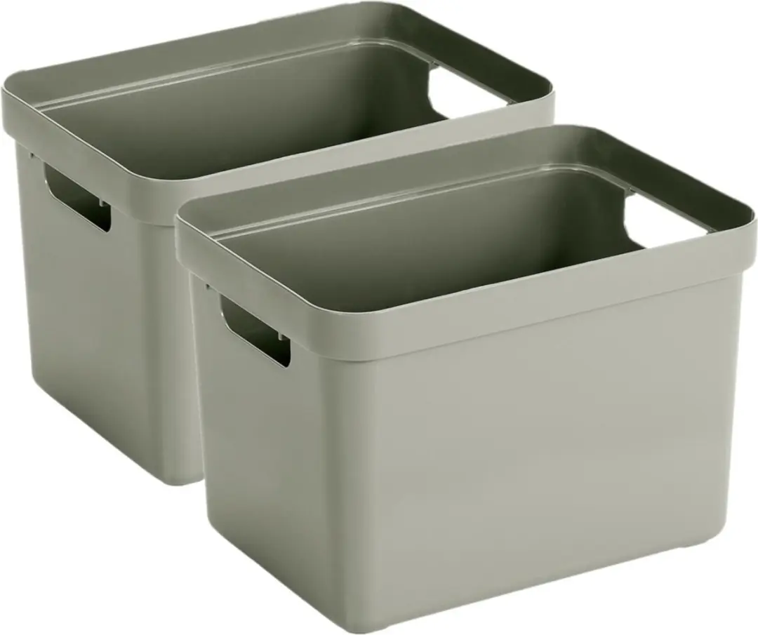 Sunware Sigma Opbergbox 18L - 2 Stuks - Lichtgroen