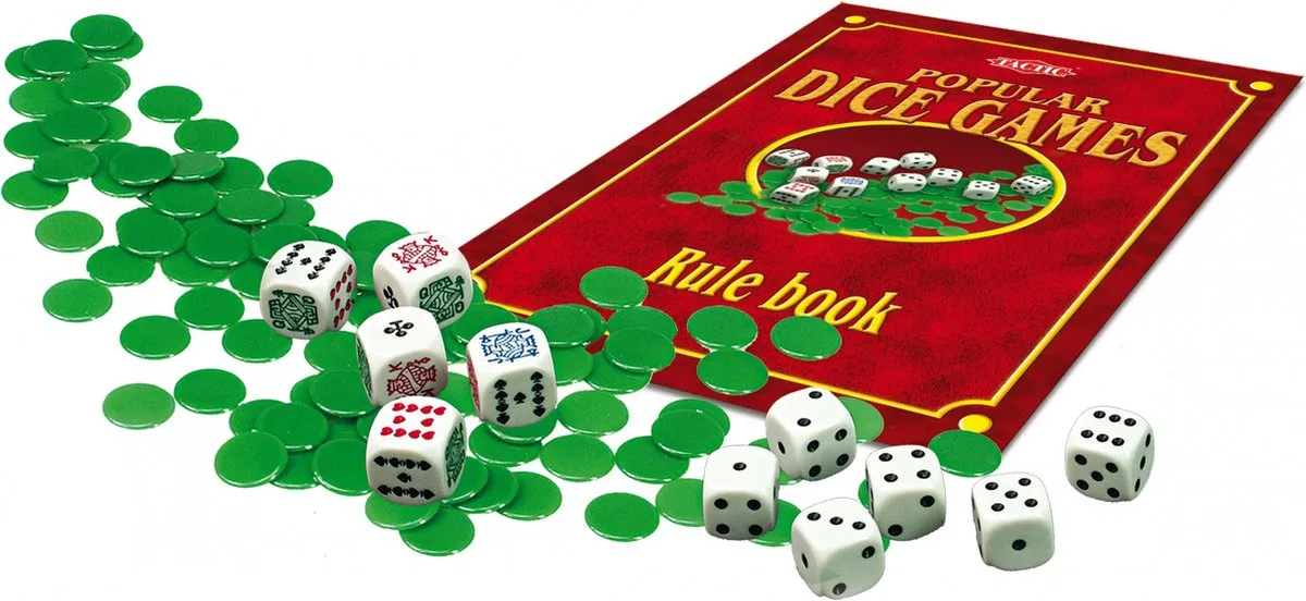 Tactic 40122 Dobbelspel - 13 Stenen - Rood