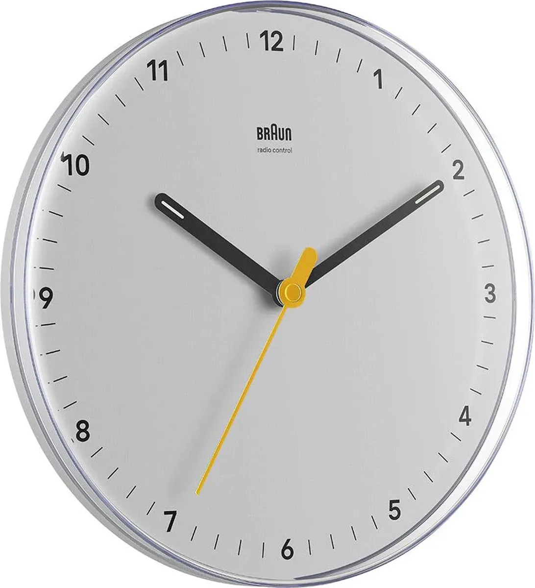 Braun BC26W-DCF Wandklok - Wit - 23cm
