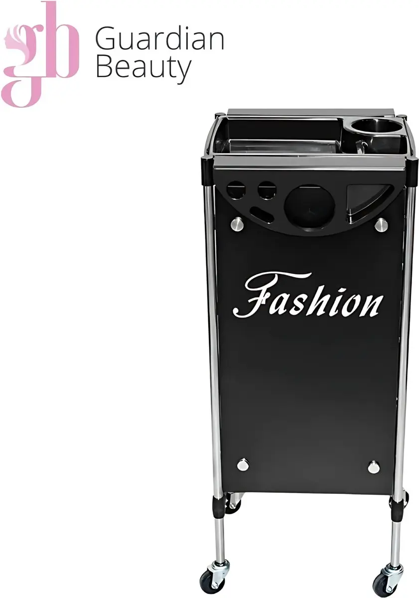 Guardian Beauty Salon Trolley 4 Wielen - Zwart - afbeelding 3 van 6