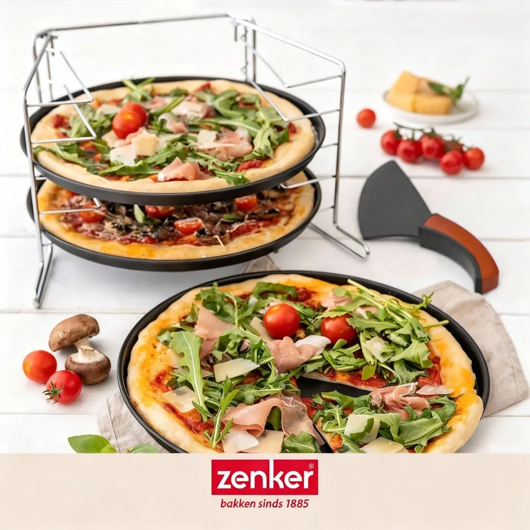 Zenker Special Countries Pizzaplaten Set 3x29cm - Zwart