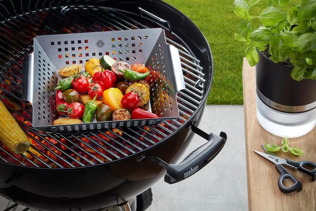 GEFU BBQ Grillschaal 35x24cm - RVS Geperforeerd - Zilver
