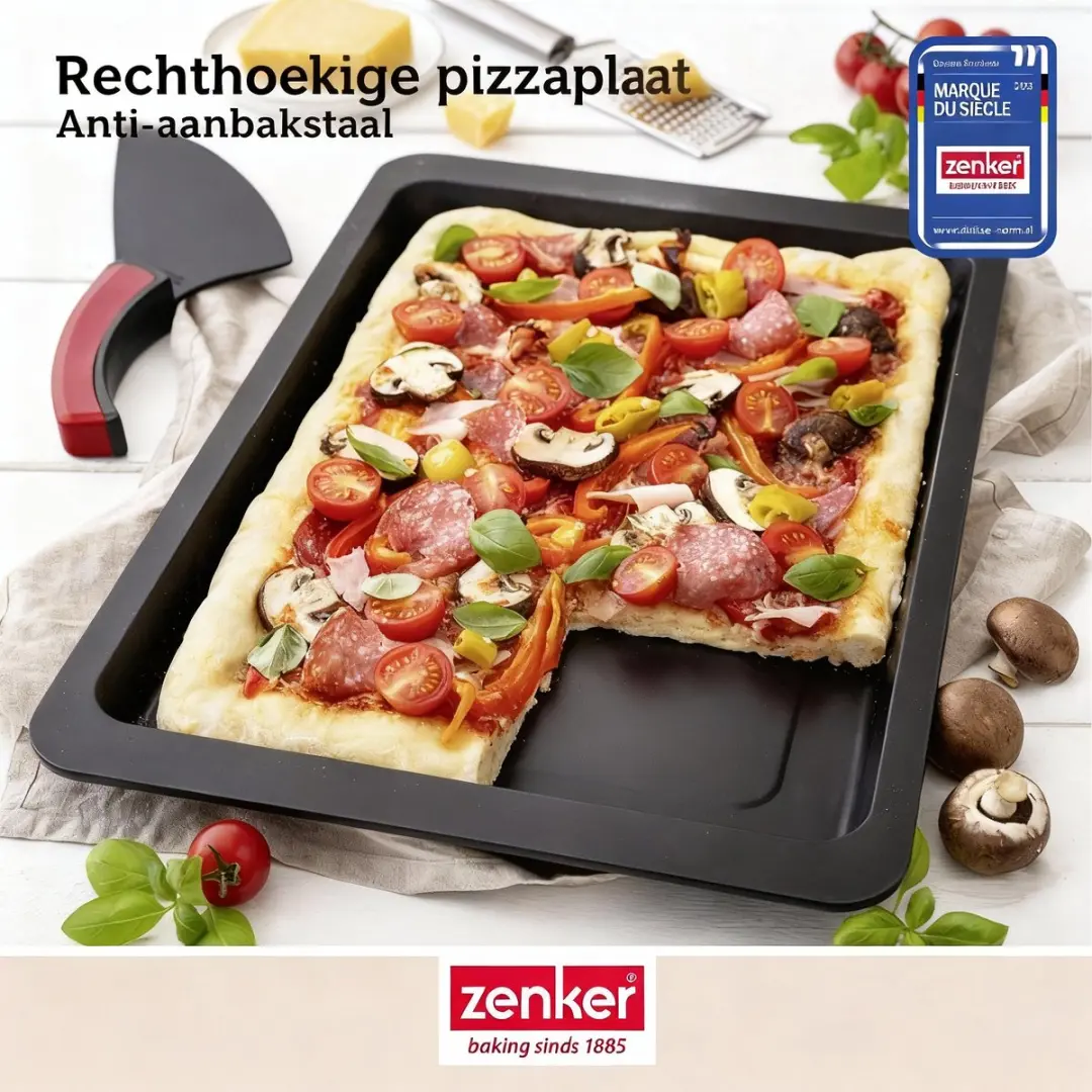 Zenker Special Countries Rechthoekige Pizzaplaat 42x29cm - Zwart