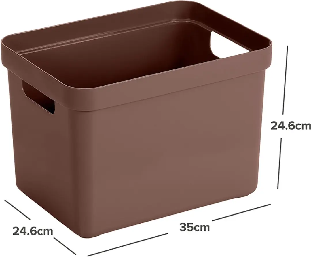 Sunware Sigma Home Opbergbox 18L - 35x24.6x24.3cm - Bruin