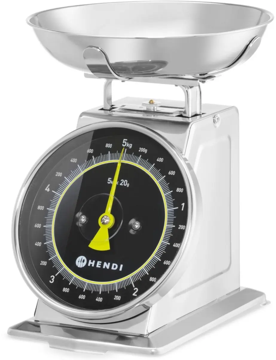 HENDI 1030442 Mechanische Keukenweegschaal - 5 kg - Ø207mm - afbeelding 6 van 6