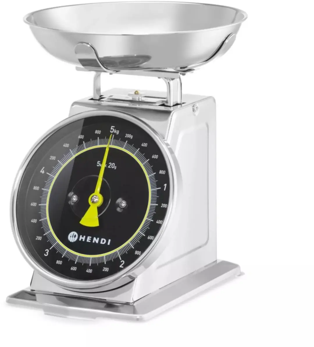 HENDI 1030442 Mechanische Keukenweegschaal - 5 kg - Ø207mm