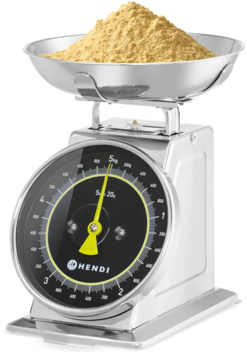 HENDI 1030442 Mechanische Keukenweegschaal - 5 kg - Ø207mm