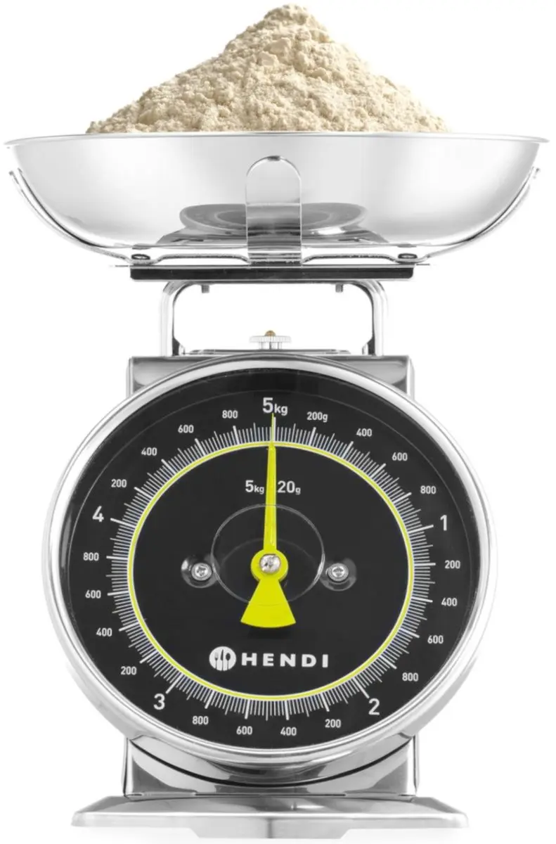 HENDI 1030442 Mechanische Keukenweegschaal - 5 kg - Ø207mm