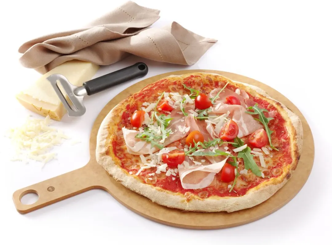 HENDI Pizza Plank met Handvat - Ø356mm - Bruin