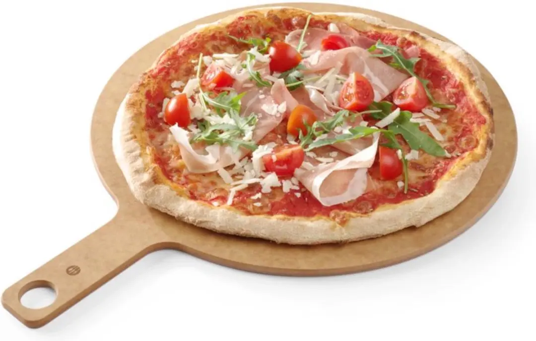 HENDI Pizza Plank met Handvat - Ø356mm - Bruin