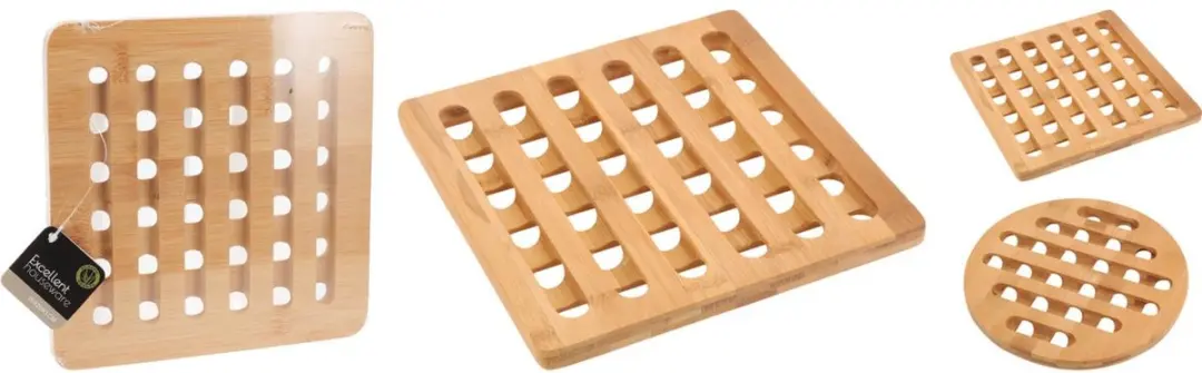 Excellent Houseware Bamboe Onderzetter 20x20cm