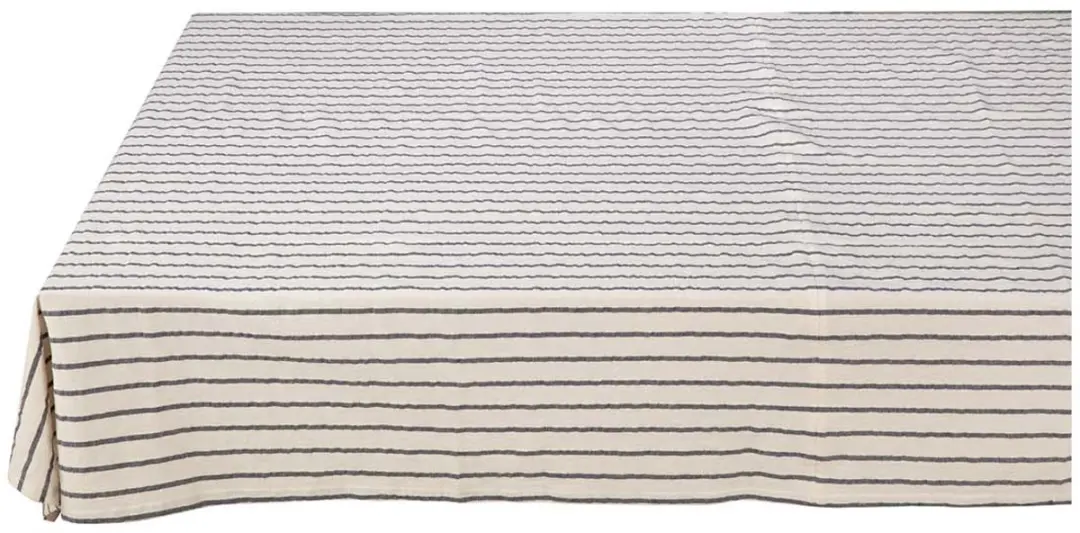 vtwonen Tafelkleed Gestreept 150x250cm - Donkerblauw