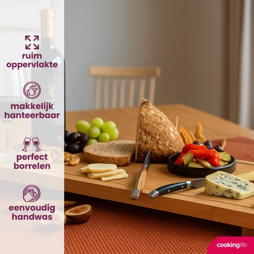 Cookinglife Serveerplank XXL Bamboe 100x26cm